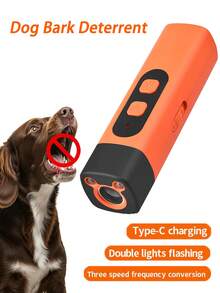 Ultrasonic Dog Repeller Rechargeable Dogs Anti Barking Device Portable Indoor/Outdoor Mini Dog Bark Deterrent Refuse To Shout And Slap For Pet Supplies Dog Barking Control Devices