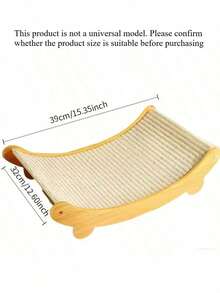 High-Quality Wooden Cat Scratching Post With Curved Cat Bed - Sturdy Furniture Protector, Durable Velvet Material, Easy Assembly, Space Saving Design, Including Replacement Pads & Claw Care Accessories - Essential For Indoor Cats - Multicolor - View 17