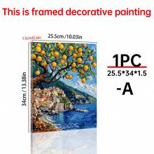 1幅梵高风格阿马尔菲海岸柠檬树版画，意大利里维埃拉艺术，梵高风格阿马尔菲海岸柠檬树版画，意大利里维埃拉艺术，帆布墙画，房间海报，墙面装饰，房间装饰，房间装饰美学，卧室，客厅和厨房装饰，无框。 - 彩色 - 查看 12