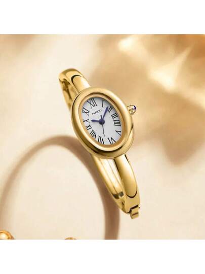 1PC Small Vintage Luxe Bracelet Watch, Minimalist Elegante Waterproof Stainless Steel Quartz Watches, Wear, Birthday view 4