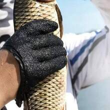 1 pieza Guantes para atrapar peces con imán, guantes antideslizantes para atrapar peces, guantes de látex para caza, accesorios de pesca, guantes impermeables y resistentes a cortes para proteger la mano, adecuados para mano izquierda y derecha - Negro - Ver 6