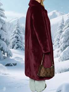 Chaqueta de mujer de piel sintética gruesa, abrigo esponjoso para otoño/invierno, adecuado para el Festival de Primavera y el Día de San Valentín 2026