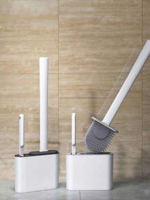 1 件套二合一马桶刷套装带支架，PP 材质，硅胶清洁刷，壁挂式马桶刷带收纳盒，适用于浴室和卫生间，母亲节和复活节 - 多色 - 查看 4