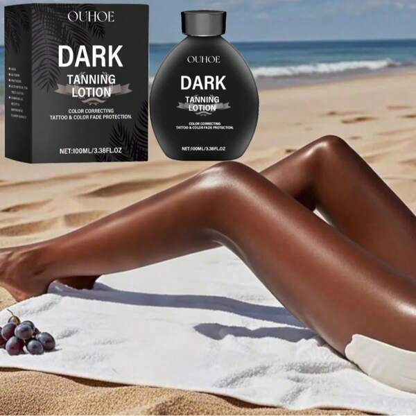 100ml Tanning Lotion With Bronzing Effect - Moisturizing & Refreshing Formula For Even Skin Tone, Long-Lasting Natural Glow, Firming & Hydrating - Ideal For Summer Outdoor Beach Use,Gifts For Men And Women Suitable For Christmas, Valentine's Day, New Year's Day, Birthdays, Weddings, And Parties,Skin Care Sets,Makeup,Skin Care,Travel Essential,Quick Ship Items,Free Shipping