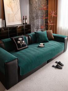 1件防水沙发套，加厚保暖，适合秋冬季节，柔软亲肤，可机洗，宠物友好，防污耐用，四季皆宜，节日装饰家具保护套，适用于1/2/3/4座沙发扶手靠背。 - 綠色 - 查看 5