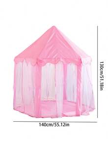 1 szt. Duży namiot z bajkowym zamkiem księżniczki, dziewczęcy, duży, sześciokątny teatrzyk, różowy motyw/trwały, idealny prezent urodzinowy lub świąteczny, domek do zabawy wewnątrz/na zewnątrz, zamek ogrodowy, składany, przenośny namiot, namiot kempingowy, odpowiedni dla dzieci od 1 roku życia, sześciokątny domek do zabawy dla niemowląt, dekoracja świąteczna, prezent na Halloween i Wielkanoc
