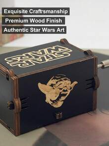 StarWars Stern Wars Holz-Geschnitzte Spieluhr, Holz-Samurai-Schnitzerei, bemalte Spieluhr, Geschenk zum Kindertag, Anime-Zubehör, Fan-Gedenkgeschenk, Geschenk für Tochter, Sohn, Freund, Klassenkameraden, Geburtstagsgeschenk, exquisites Geschenk, Heimdekoration, Raumdekoration, Partydekoration, kleines Hängegeschenk, Spieluhr, Halloween, Weihnachtsgeschenk