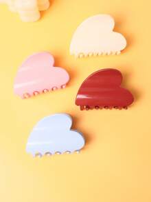 4/2/1 pieza Nuevo clip de pelo coreano de color crema con forma de corazón, versátil, de agarre, temperamento, para el moño en la parte posterior de la cabeza, pinza para el cabello, relleno de calcetines, relleno de calcetines, relleno de calcetines para mujeres, relleno de calcetines para mujeres, regalos de Navidad, regalos, relleno de calcetines de Navidad, regalos para mujeres, regalo, regalo de Navidad, relleno de calcetines para adultos, relleno de calcetines para adultos, accesorios para el cabello, accesorios para mujeres, relleno de calcetines, accesorio de cabello de mayoría de edad, accesorios de cabello de Navidad, ideas de regalo para mujeres, relleno de calcetines de belleza, regalos de Navidad para mujeres - Multicolor - Ver 4