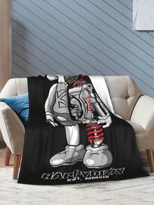 Kawss Kawaii Kaw Blanket Premium Anime Throw Blanket - Ultra Soft Flannel, Cartoon Print, Ideal Gift For Fans For Christmas & Birthday, For Sofa, Bed, Camping & Travel - màu đen - Xem 8