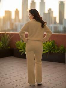 Women Two-Piece Outfits, Tall Women - Light Brown - View 3