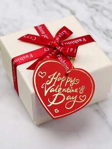 100pcs Happy Valentine's Day Heart-Shaped Kraft Paper Gift Tags - Romantic Hanging Labels For Wedding, Gift Wrapping, Crafts, And Home Decorations - Rustic, Versatile, And Easy To Use - Heart-shaped - View 6