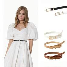 4 Vintage PU Leather Women's Belts: A Blend Of Elegance And Casual Vibe, Perfectly Matching Jeans, Trousers, Skirts – Suitable For Daily Wear, Work Settings, Dating In Autumn/Winter/Summer And School Use - 彩色 - 查看 2