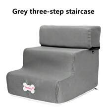Dog Stairs For High Beds, 3-Step Dog Steps For Small Dogs And Cats, Pet Stairs For High Bed Climbing, Non-Slip Balanced Pet Step Indoor