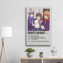 Framed Fruits Basket 2019 Anime Poster Wall Art, Art Deco Style With Vibrant Colors, Hook & Stand Installation For Bedroom, Dorm Decor - Perfect Gift For Anime Fans, Dorm Room Decoration, Playful Design, Quality Craftsmanship, 2D Flat. Idea Gift For New Year, Thanksgiving Day, Christmas, For Room Decor, Kitchen Decor, Living Room Painting, Halloween Decor, Bathroom Decor, Home Decor, Wall Decor, Bedroom Decor. - Đóng khung - Xem 2