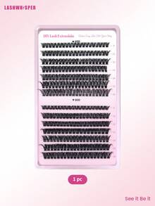 Cluster False Eyelashes, Lightweight & Fluttery False Lashes, DIY Individual Lash Extensions, 560pcs Natural Look, D-Curl 9-16mm, Ultra Soft Lash Stems, Reusable - Pink - View 11