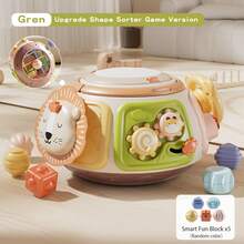 1个婴儿卡通狮子拍手鼓多功能声光音乐早教玩具，适合日常使用 - 彩色 - 查看 16