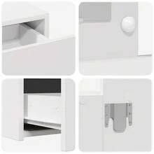 vidaXL Schminktisch Mit Schubladen Weiß 83 X 40 X 70 Cm Holzwerkstoff - Weiss - Übersicht 8