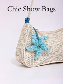 Mặt dây chuyền vỏ sò biển thủ công kiểu dáng cổ điển, giản dị dành cho nữ - Quà tặng trang trí, đa năng cho quần áo và túi xách - Nhiều màu - Xem 4