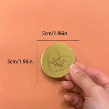 5个/10个/20个金色亚克力“情人节快乐”心形纸杯蛋糕装饰插牌，适用于情人节、婚礼派对、DIY蛋糕装饰 - 彩色 - 查看 10