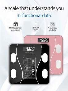 1 Piece Of Electronic Intelligent Weight Scale, Connected To Bluetooth Application, Used For Accurate Measurement Of Weight And Body Fat In Home/Bedroom, High-Precision Intelligent Body Fat Scale, Human Body Scale, Electronic Weight Scale, Fat Scale, Battery Powered (Excluding AAA Battery) - Multicolor - View 13