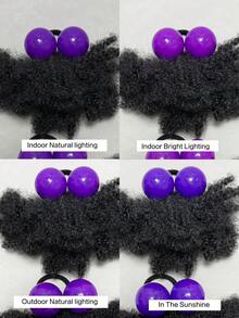 2PCS African Small Curls With Bubble Hair And Ponytail Wig For Children