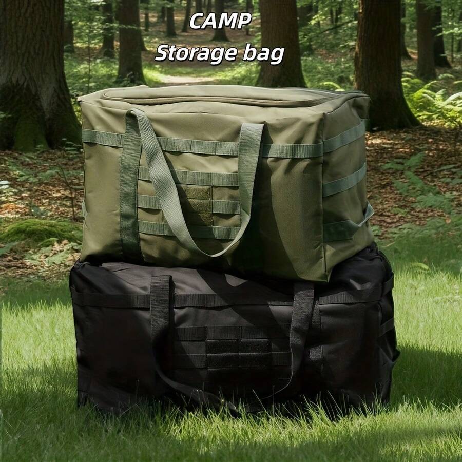 60/90L Outdoor Camping Multifunctional Storage Bag, Large Capacity Travel Organizer Bag, Outdoor Camping Tent Sleeping Bag Handbag, Sports Duffel Bag - Multicolor - View 1