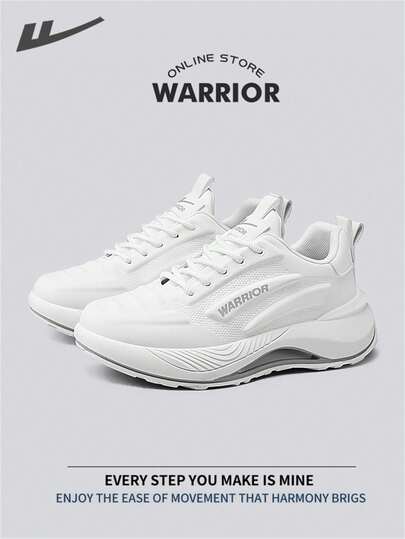 WARRIOR 勇士舒适街头风厚底男鞋秋冬舒适跑步鞋简约休闲时尚运动鞋四季皆宜耐磨全天穿着训练鞋