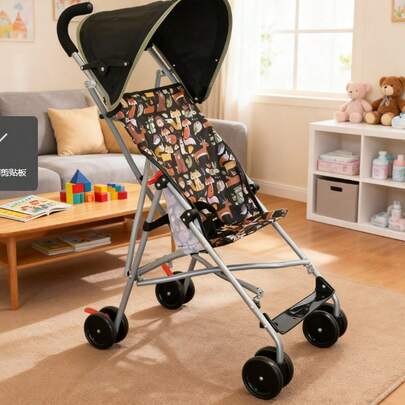 Lightweight Umbrella Stroller With Compact Fold & Adjustable Canopy