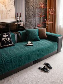 1件防水沙发套，加厚保暖，适合秋冬季节，柔软亲肤，可机洗，宠物友好，防污耐用，四季皆宜，节日装饰家具保护套，适用于1/2/3/4座沙发扶手靠背。 - 綠色 - 查看 3