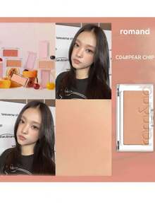 Rom&nd Romand BETTER THAN CHEEK C04 Pear Color, Matte Velvety Powder Blush Fusing Into Skin, Gradient Shading Effect, Warm Tone Brightens Complexion, Oil Control, Suitable For Dry Skin, 5 Seconds Quick Radiance, Brightens Eye Area, Gradient Embossed Exterior, Color Intensity Guide, Korean Cosmetics - C04 LÊ CHIP - Xem 5
