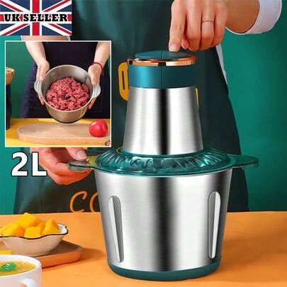 2L Stainless Steel Food Processing Machine -5-Speed, 6-Blade System, Perfect For Onions, Garlic, Salads, And Teenage Food - A Must-Have In The Kitchen