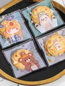 Cookie Bags, Mooncakes, Pastries, Candies, Snowflake Pastry Packaging Bags, Frosted Dot Self-Adhesive Bags, Self-Sealing Bags For Baking Packaging - Multicolor - View 7