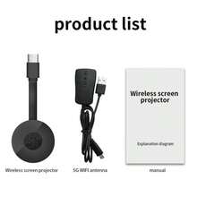 Wireless Screen Sharing Device, Mobile Phone Screen Mirroring Device, Display Adapter,Screen Sharing,High-Definition Android Conversion Connection, Monitor, Projector,Television, TV Stick, Dongle, Mirroring Adapter, WiFi Streaming Media & Movie Display Receiver - Black - G2 - View 9