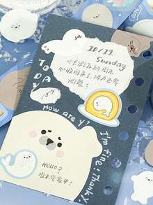 1卷合成纸模切和纸胶带，极地邮件系列，可爱动物主题剪贴簿胶带 - 彩色 - 查看 6