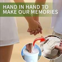 Bộ dụng cụ đúc khuôn thạch cao in dấu tay, thích hợp cho các cặp đôi, bạn bè, gia đình, bộ dụng cụ in dấu tay thủ công tự làm. - Nhiều màu - Xem 10