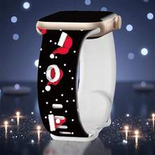 Silikonowy pasek do zegarka 38/40/41/42/44/45/46/49 mm Bransoletka świąteczna do serii Ultra 11 10 9 SE 8 7 6 5 4 3 2 1 Najlepszy prezent dla przyjaciela/rodziny