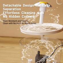 Constant Temperature Heating USB Wood Texture 1L Mini Cat Fountain Pet Water Dispenser With Automatic Circulating Filtration - 白色 - 查看 5