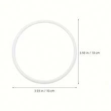 5/10/20pcs 2.4/3.3/3.9 Inch Handmade White Plastic Round Rings, DIY Crafts, Baby Shower Party Favors