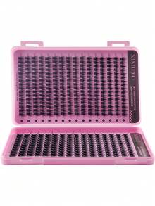 448pcs Lashes Clusters D Curl Individual Eyelashes, With Bond And Seal, Eye Brush, Tweezers Kit For Beginner Friendly, Soft And Natural Look Fake Lashes For Enlarge Eyes Makeup Beauty, Thick&Natural Fluffy Diy Segmented Lashes - Multicolor - View 8