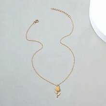 1 Piece Women's Fashion Pendant Necklace Fashionable Simple Three-Dimensional Flower Necklace For Daily Wear - Groin - View 9