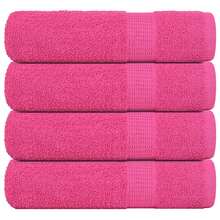 vidaXL Handtücher 4 Stück Rosa 50x100 Cm 360 G/M² 100% Baumwolle - Rosso - Visualizzare 1