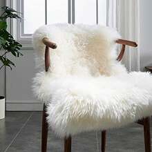 Premium Genuine Sheepskin Rug Real Australia Sheepskin Natural Luxury Fluffy  Fur Area Rug Seat Covers For Kids Bedroom Sofa Chair Cover Pets Dogs Mat Single Pelt/2'x 3' White/Ivory - Tự nhiên (Màu trắng ngà) - Xem 1