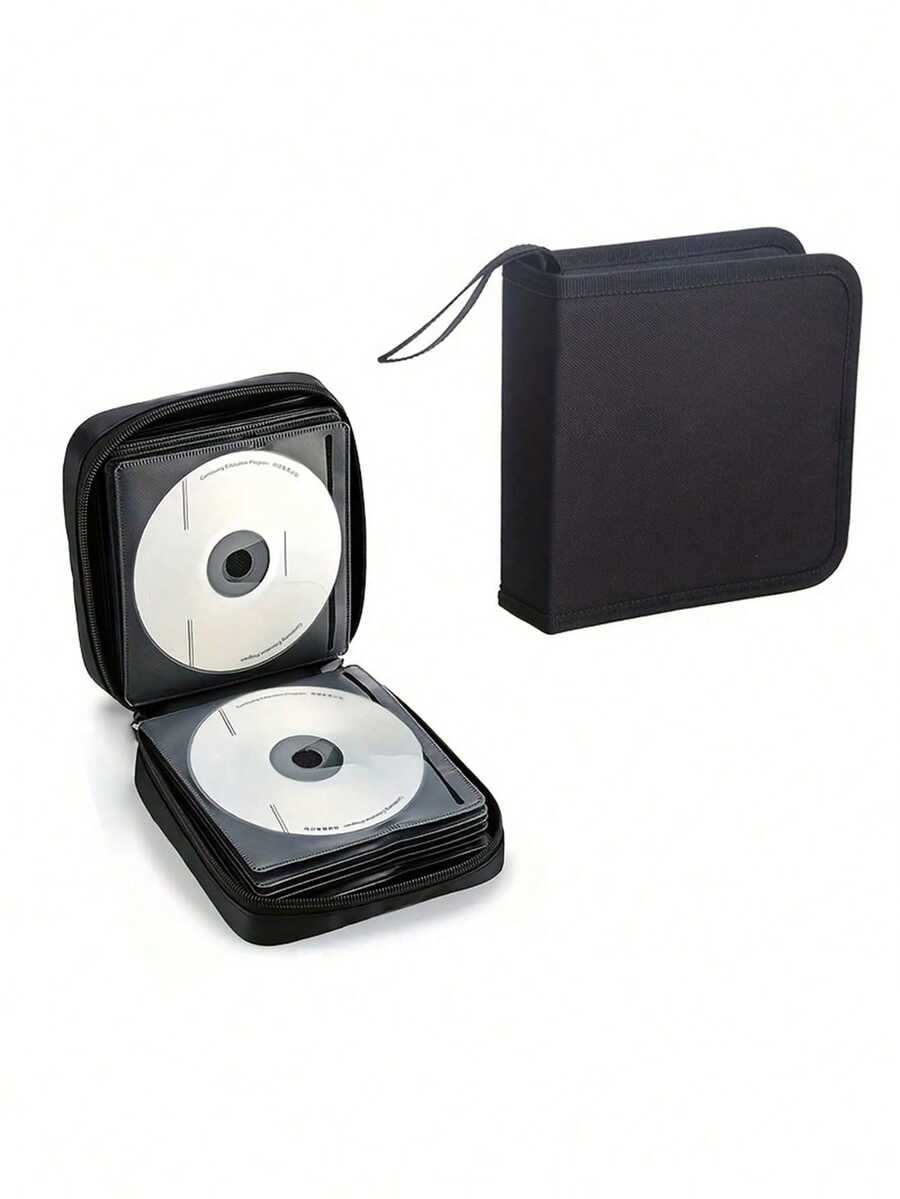 1pc 40pcs CD/DVD Case Holder: Portable Wallet Disc Storage Binder For Car, Home & Travel - Keep Your Discs Organized!