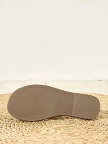 2025 New Summer Fashion Women Flat Thong Sandals, Flat Slippers, TPR Outsole, Wear-Resistant, Anti-Slip - Brown - View 7