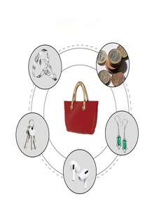 4 Colors Women Mini Cute Leather Coin Purse Keychain, Bag Charm, Jewelry Accessory - Multicolor - View 4