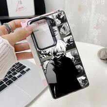 Estilo oscuro creativo, hombre de anime con máscara, sufriendo, funda de teléfono Kens Kaneki adecuada para Samsung Galaxy S25 S24 S23 S22 S21 S20 FE Ultra Plus 4G 5G, cubierta trasera dura mate plateada colorida, diseño único y nuevo. - Mezcla de colores - Ver 7