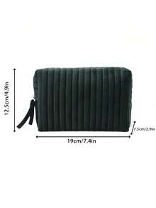 Personalized Embroidered Velvet Makeup Bag, Letter Embroidered Travel Toiletries Bag, Bridesmaid Gift, Ladies Embroidered Velvet Storage Bag - Multicolor - View 8