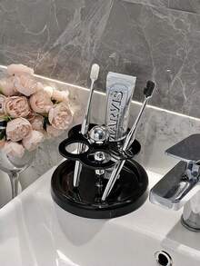 Ceramic Toothbrush Holder, Makeup Brush & Pencil Storage Rack For Bathroom, Dorm Room, Back To School, Best Valentine's Day Gift