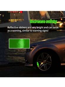 6 件装反光汽车轮毂贴纸，汽车外部装饰，汽车配件，节日礼物，个性化创意汽车轮胎装饰，重新定义您的爱车。 - 彩色 - 查看 2