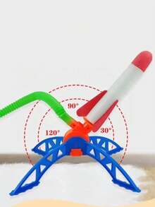 Rocket Launch Themed Toy With Playful And Technological Design, Includes Rocket, Launch Pad, Foot Pump And Other Components, Foot Pump To Launch Rocket, Combines Fun And Interactivity, Christmas Gift For Children